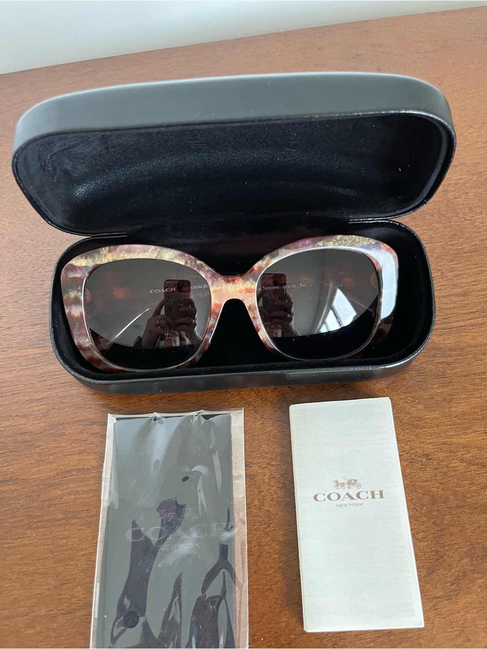 Coach Women's Tortoiseshell Sunglasses with Brown Lenses